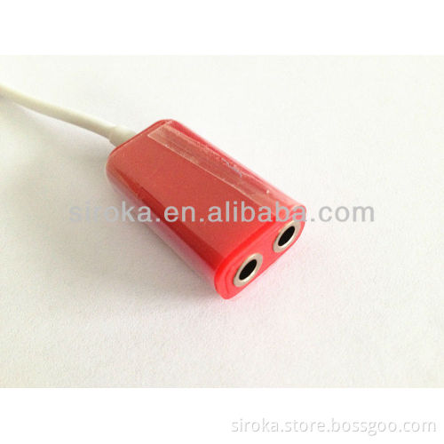 Customized 3.5mm 1 to 2 Stereo Headphone/ Earphones Splitter Cable adapter for mobile phones